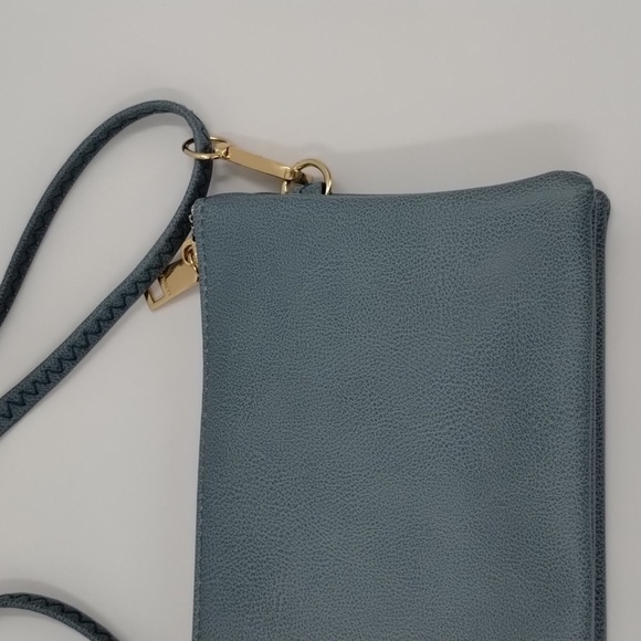 Jen & Co crossbody purse bag blue gold hardware multi pockets Jen&Co adjustable - Picture 3 of 12